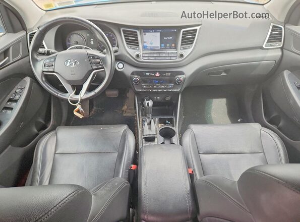 KM8J3CA20JU625971 2018 HYUNDAI TUCSON Blue Widok deski rozdzielczej