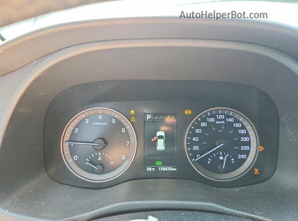KM8J3CA22GU033884 2016 HYUNDAI TUCSON Gray Instrument cluster view