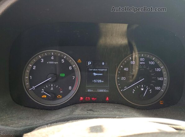 KM8J3CA22GU043315 2016 HYUNDAI TUCSON White Instrument cluster view