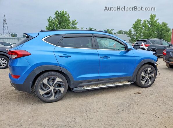 KM8J3CA23GU146646 2016 HYUNDAI TUCSON Blue Задня права чверть