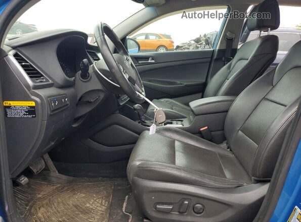 KM8J3CA23GU146646 2016 HYUNDAI TUCSON Blue Вид салону спереду