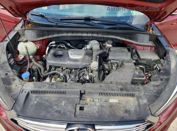 KM8J3CA24HU304087 2017 HYUNDAI TUCSON Red ძრავის განყოფილების ხედი