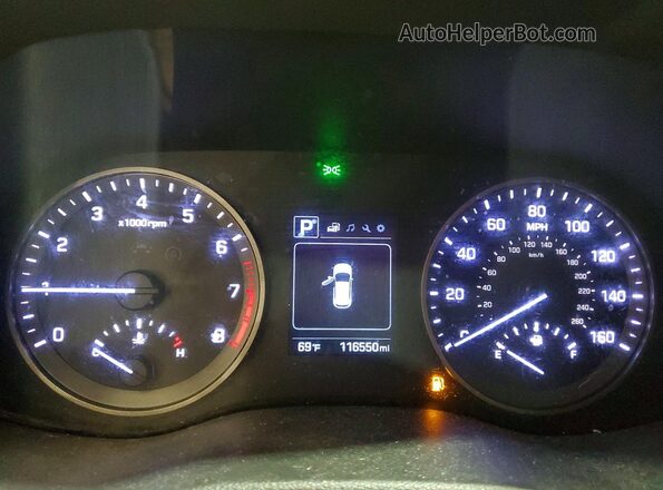 KM8J3CA26GU040563 2016 HYUNDAI TUCSON Черный Вид щитка приборов