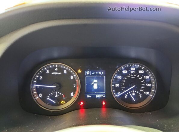 KM8J3CA26GU080710 2016 HYUNDAI TUCSON Black Instrument cluster view