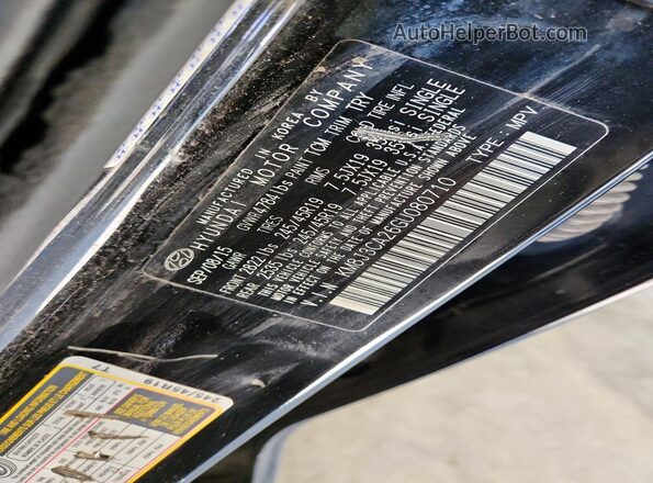 KM8J3CA26GU080710 2016 HYUNDAI TUCSON Black 360 interior view