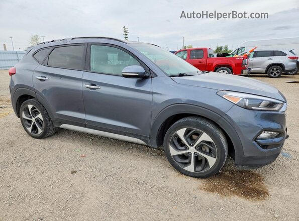 KM8J3CA26JU753437 2018 HYUNDAI TUCSON Blue Передня права чверть