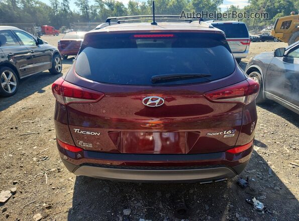 KM8J3CA27GU246491 2016 HYUNDAI TUCSON Burgundy Вид ззаду