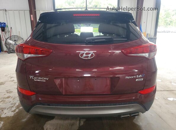 KM8J3CA2XGU201965 2016 HYUNDAI TUCSON Burgundy Widok z tyłu