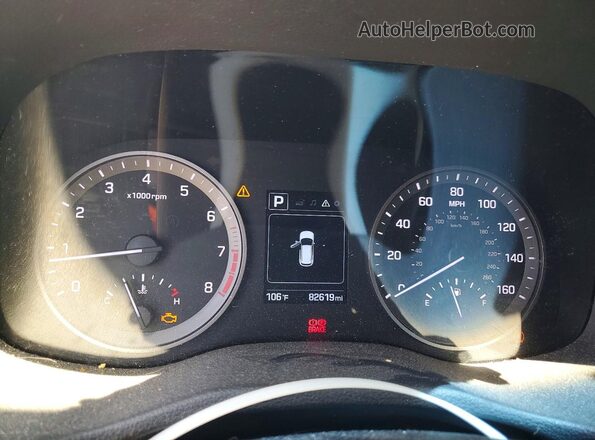 KM8J3CA2XHU289952 2017 HYUNDAI TUCSON Черный Вид щитка приборов