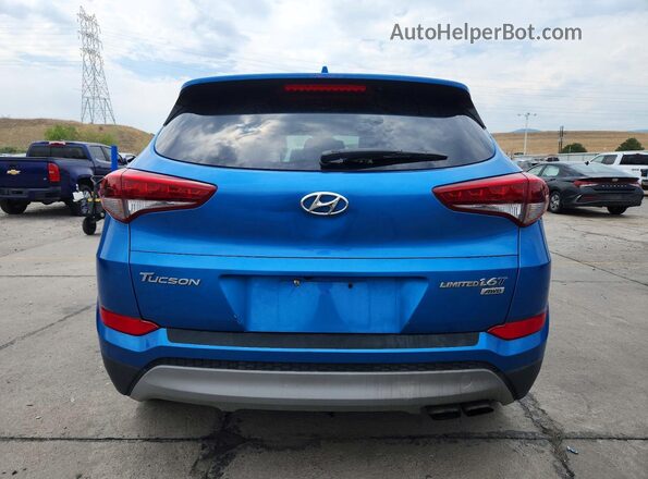 KM8J3CA2XJU704080 2018 HYUNDAI TUCSON Blue Հետևի տեսք