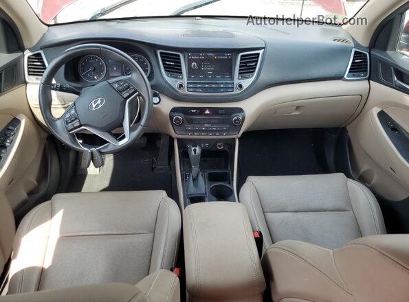 KM8J3CA41HU453588 2017 HYUNDAI TUCSON Red Dashboard view