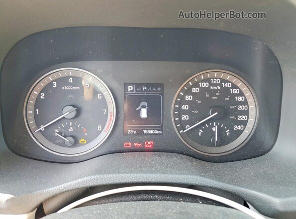 KM8J3CA41HU577005 2017 HYUNDAI TUCSON Gray Widok zestawu wskaźników