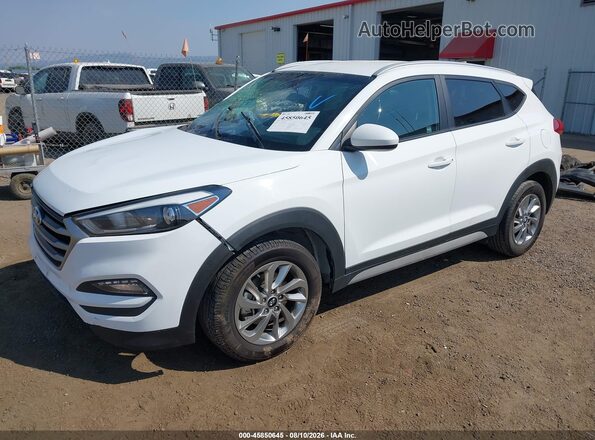 KM8J3CA41JU709363 2018 HYUNDAI TUCSON White წინა მარცხენა ხედი სამი მეოთხედიდან