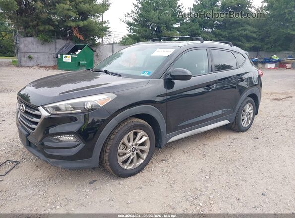 KM8J3CA43JU642068 2018 HYUNDAI TUCSON Black Առջևի ձախ երեք քառորդ տեսարան
