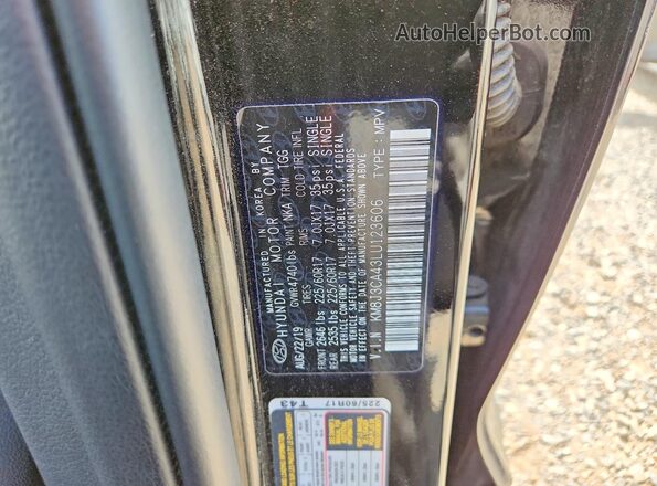 KM8J3CA43LU123606 2020 HYUNDAI TUCSON Black Widok wnętrza 360 stopni