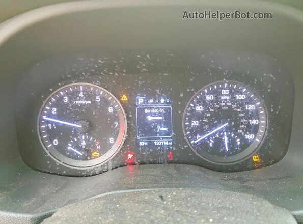 KM8J3CA44HU297465 2017 HYUNDAI TUCSON White Widok zestawu wskaźników