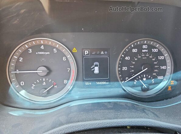 KM8J3CA46JU730211 2018 HYUNDAI TUCSON Gray Widok zestawu wskaźników