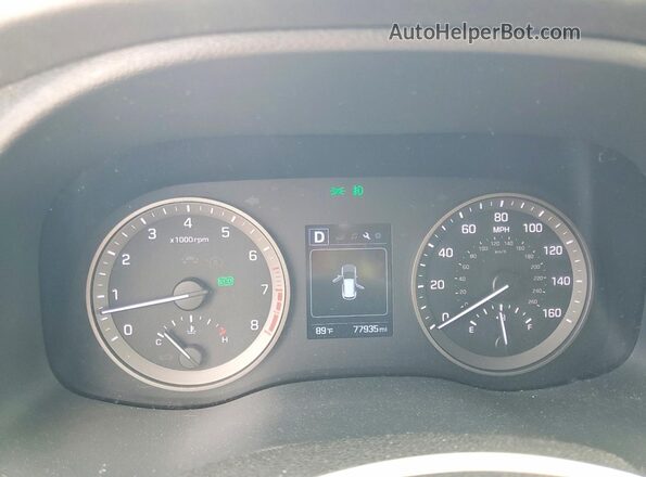 KM8J3CA46JU735683 2018 HYUNDAI TUCSON Синий Вид щитка приборов