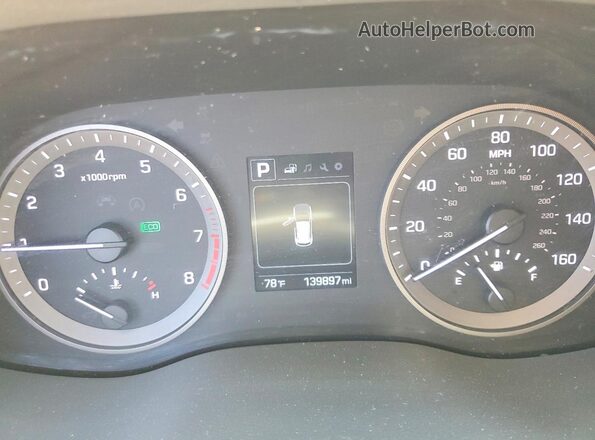 KM8J3CA47HU476406 2017 HYUNDAI TUCSON White Vista del cuadro de instrumentos