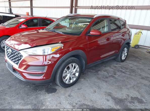 KM8J3CA48LU178357 2020 HYUNDAI TUCSON Burgundy წინა მარცხენა ხედი სამი მეოთხედიდან