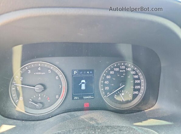 KM8J3CA4XHU497539 2017 HYUNDAI TUCSON Blue Instrument cluster view