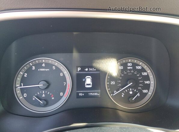 KM8J3CAL0KU017409 2019 HYUNDAI TUCSON Gray Սարքավորումների վահանակի տեսք