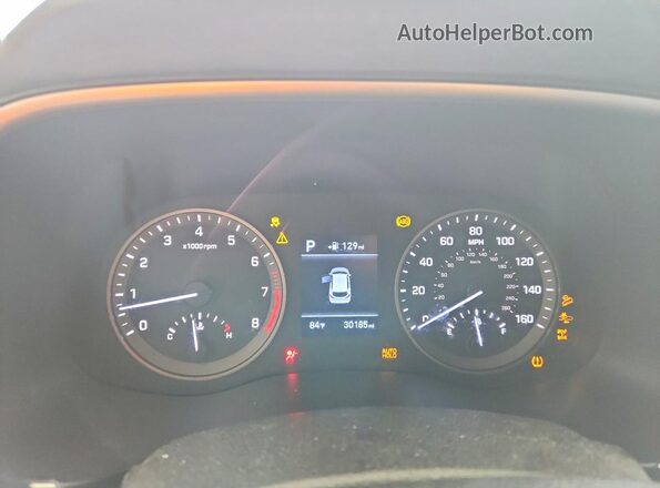 KM8J3CAL0LU177100 2020 HYUNDAI TUCSON Blue Instrument cluster view