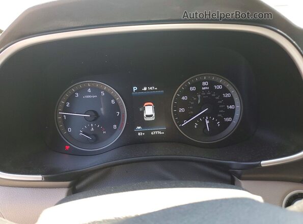 KM8J3CAL1LU144817 2020 HYUNDAI TUCSON White Вид щитка приладів