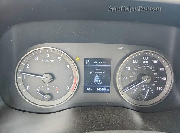 KM8J3CAL3KU985214 2019 HYUNDAI TUCSON White Instrument cluster view