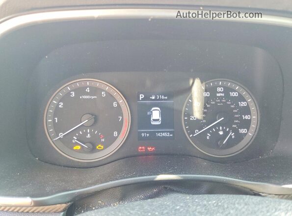 KM8J3CAL3LU112421 2020 HYUNDAI TUCSON Red Вид щитка приладів