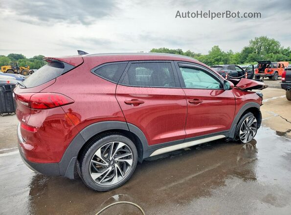 KM8J3CAL3LU202488 2020 HYUNDAI TUCSON Бордовый Задняя правая четверть