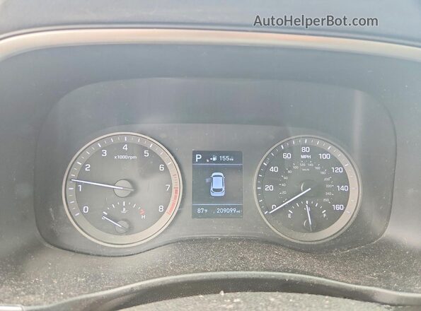 KM8J3CAL4KU039123 2019 HYUNDAI TUCSON Blue Вид щитка приладів