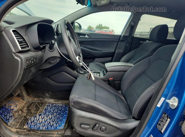 KM8J3CAL4KU039123 2019 HYUNDAI TUCSON Blue Вид салону спереду