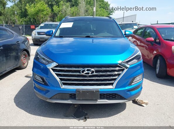 KM8J3CAL5KU839719 2019 HYUNDAI TUCSON Blue ხელსაწყოთა პანელის ხედი