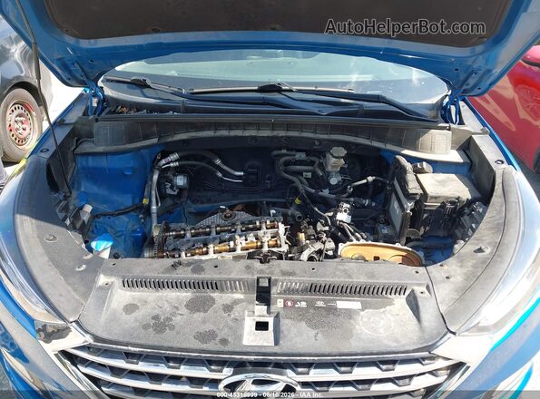 KM8J3CAL5KU839719 2019 HYUNDAI TUCSON Blue უკანა ხედი