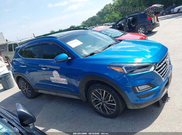 KM8J3CAL5KU839719 2019 HYUNDAI TUCSON Blue უკანა სალონის ხედი