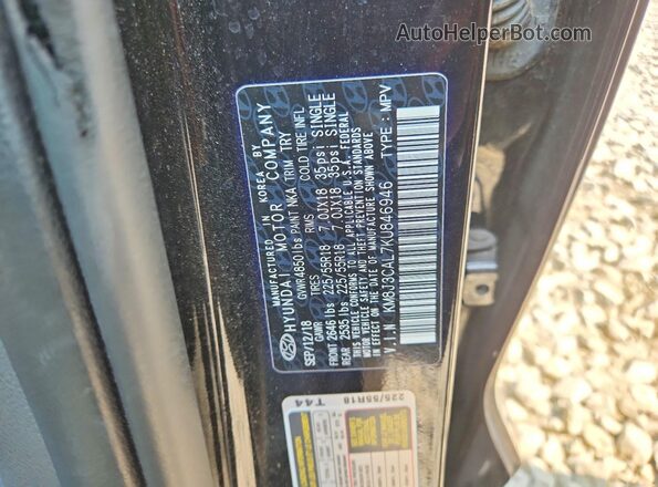 KM8J3CAL7KU846946 2019 HYUNDAI TUCSON Black Widok komory silnika