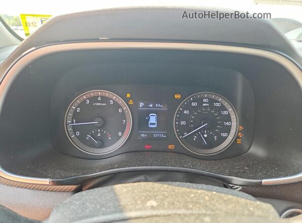 KM8J3CAL7KU846946 2019 HYUNDAI TUCSON Black Widok zestawu wskaźników