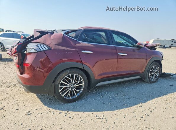 KM8J3CAL7KU945587 2019 HYUNDAI TUCSON Burgundy უკანა მარჯვენა