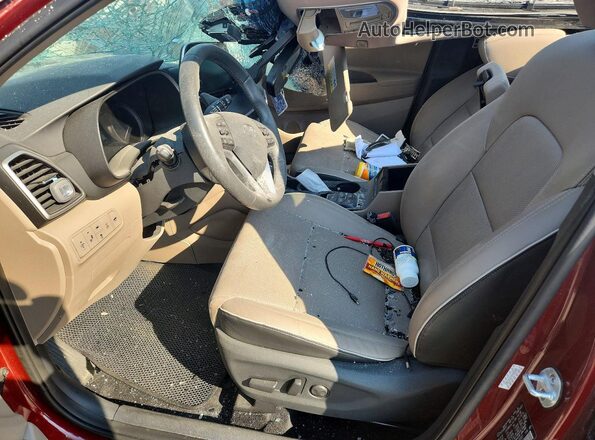 KM8J3CAL7KU945587 2019 HYUNDAI TUCSON Burgundy წინა სალონის ხედი