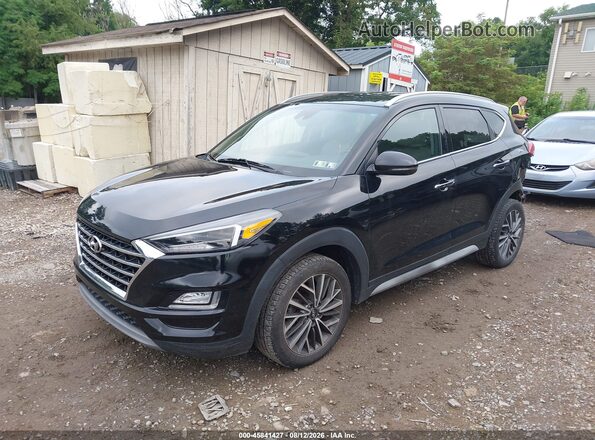 KM8J3CAL7MU362116 2021 HYUNDAI TUCSON Black Առջևի ձախ երեք քառորդ տեսարան
