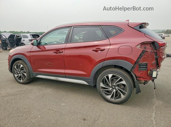 KM8J3CAL8KU851735 2019 HYUNDAI TUCSON Burgundy Հետևի ձախ