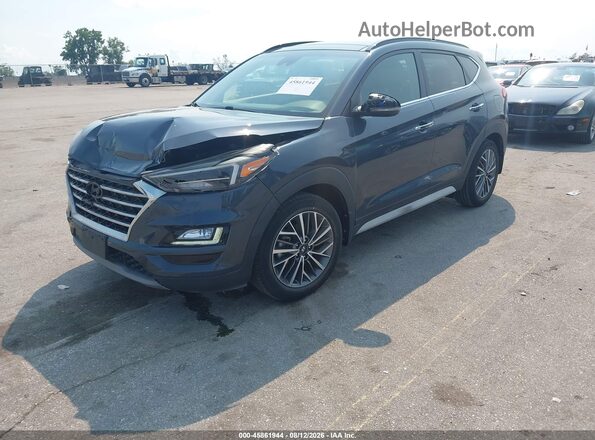 KM8J3CALXKU016963 2019 HYUNDAI TUCSON Blue წინა მარცხენა ხედი სამი მეოთხედიდან