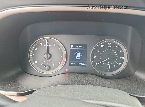 KM8J3CALXKU038395 2019 HYUNDAI TUCSON Gray Вид щитка приладів