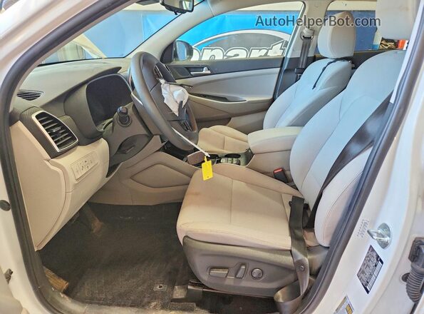KM8J3CALXMU406688 2021 HYUNDAI TUCSON Белый Вид салона спереди