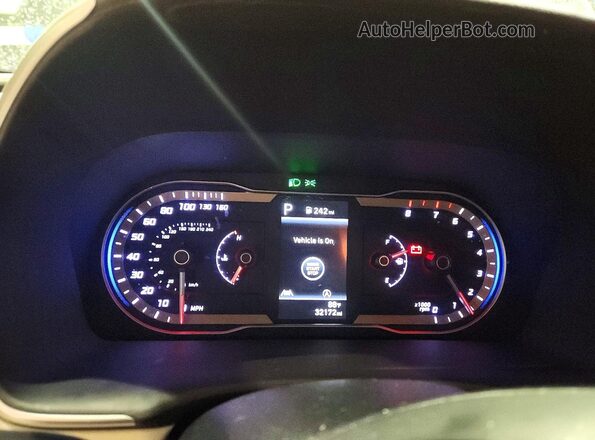 KM8JB3AE4NU066248 2022 HYUNDAI TUCSON Blue ხელსაწყოთა პანელის ხედი