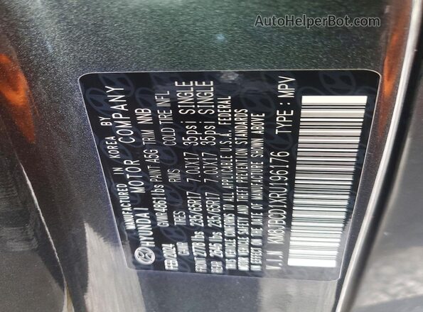 KM8JBCD1XRU196176 2024 HYUNDAI TUCSON Green VIN კოდის სტიკერის ხედი