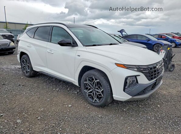 KM8JCCAE1NU097731 2022 HYUNDAI TUCSON White Delantero derecho