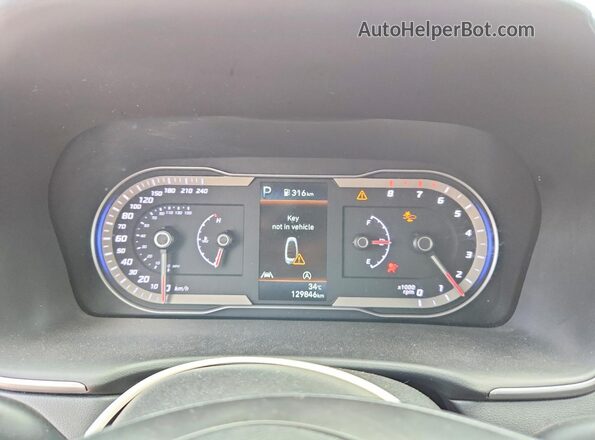 KM8JCCAE6NU035919 2022 HYUNDAI TUCSON White Вид щитка приладів