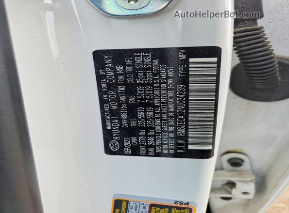 KM8JECA12NU034239 2022 HYUNDAI TUCSON White ძრავის განყოფილების ხედი